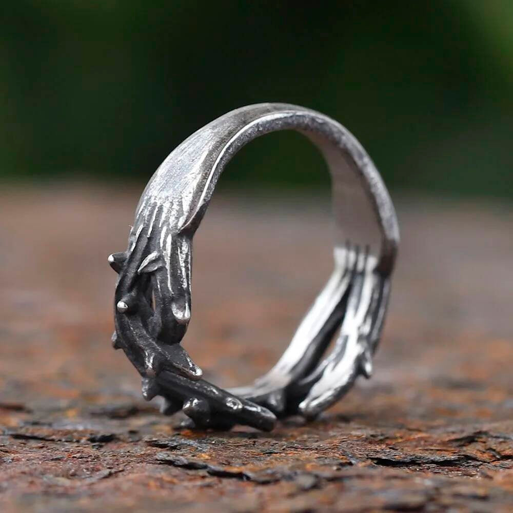 Thorn Ring Collection – Gothic Stainless Steel Punk Biker Jewelry (A/B/C)