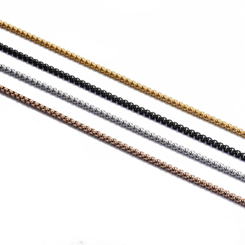 1 piece Stainless Steel Pearl Chain Figaro chain necklace for Pendant Men Women Necklace Jewelry Accessories