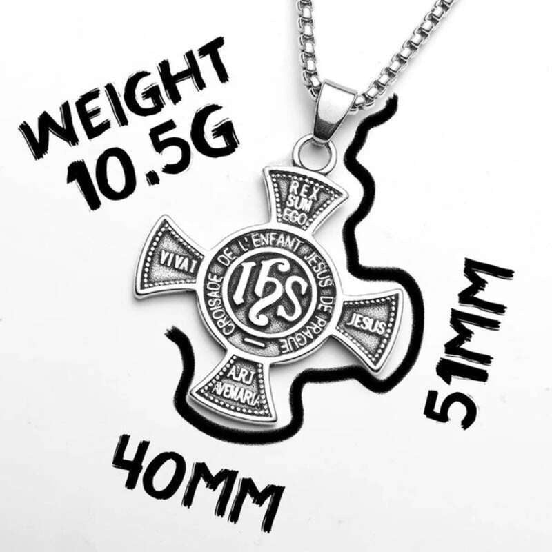 316L Stainless Steel Inscribed Cross Pendant Necklace – Faith & Protection