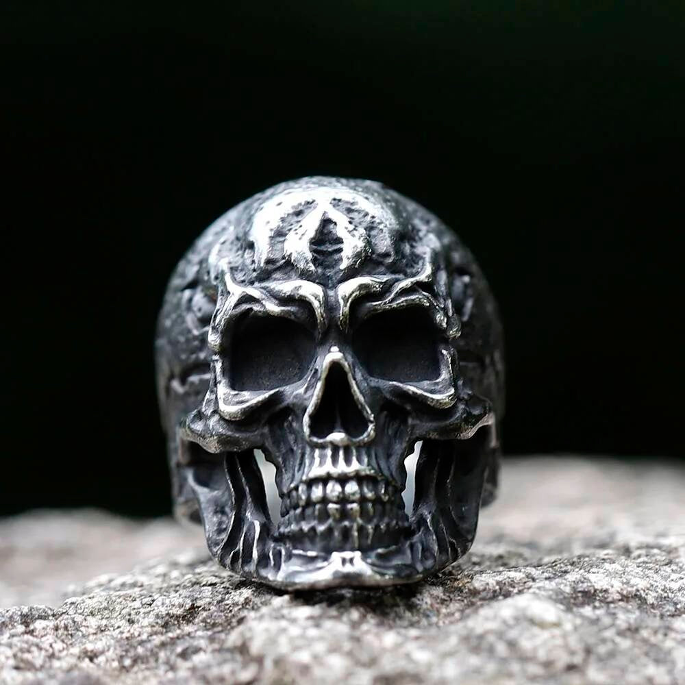 Vintage Fashion Skull Ring For Teens Gothic Punk Biker