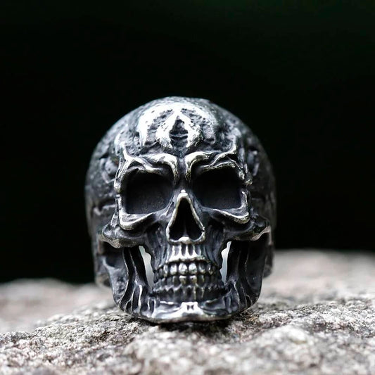 Vintage Fashion Skull Ring For Teens Gothic Punk Biker