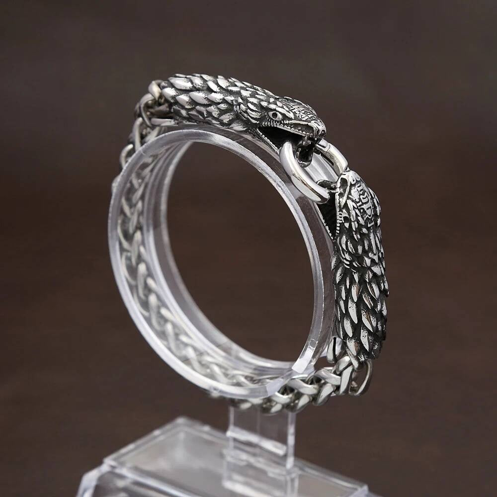 Wolf Head Chain Bracelet – Stainless Steel