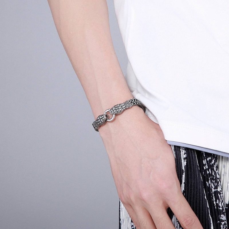 8mm Snake Necklace & Bracelet Jewelry Set Men Women Stainless Steel 316L Gold/Sier Color Mesh Chain Lover Gift