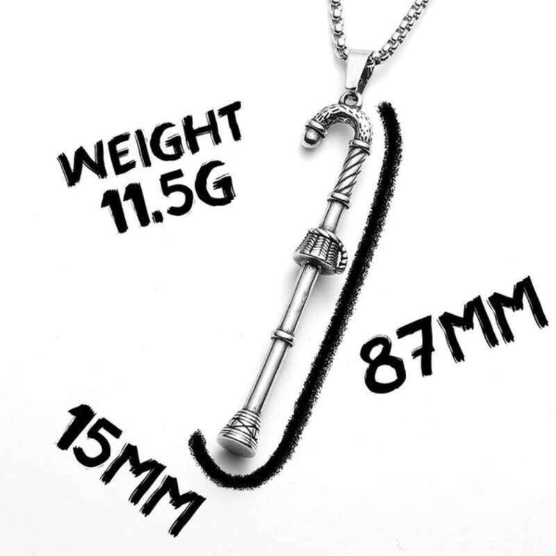 316L Stainless Steel Egyptian Pharaoh Staff Pendant Necklace