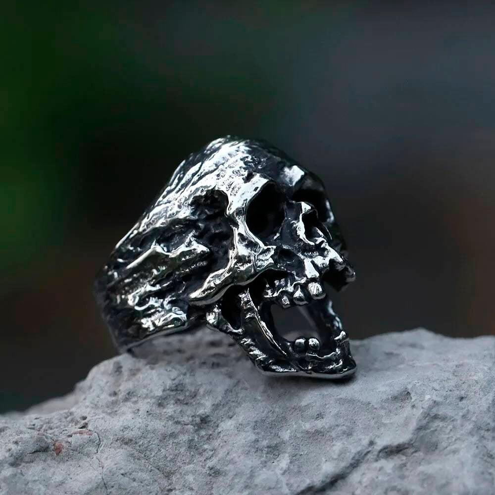 Vintage Devil Skull Ring – 316L Stainless Steel Gothic Punk Biker Accessory