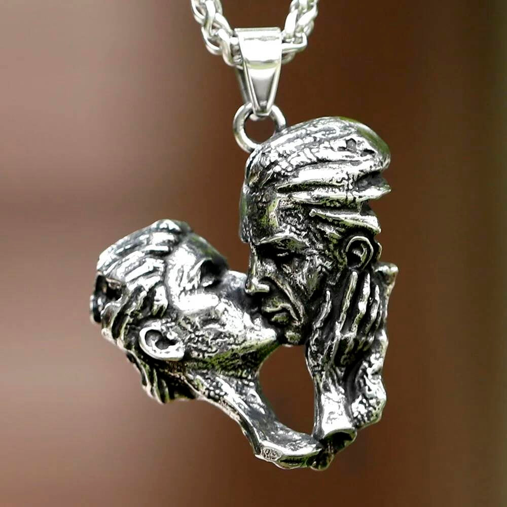 Lovers' Embrace Heart Pendant – Symbol of Eternal Love and Connection