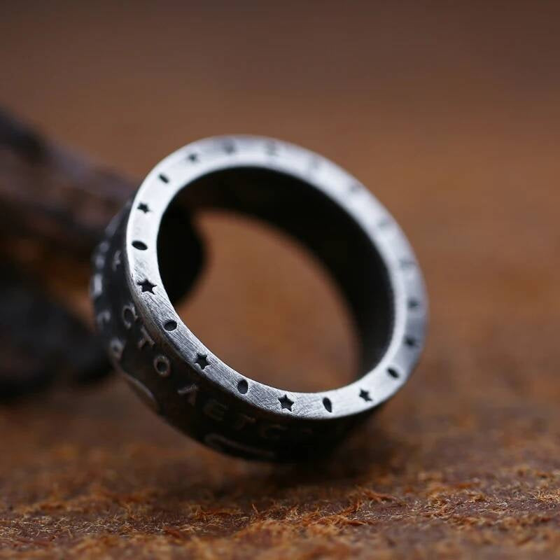 Punk Skull Stainless Steel Ring with Zircon – Vintage Biker Statement