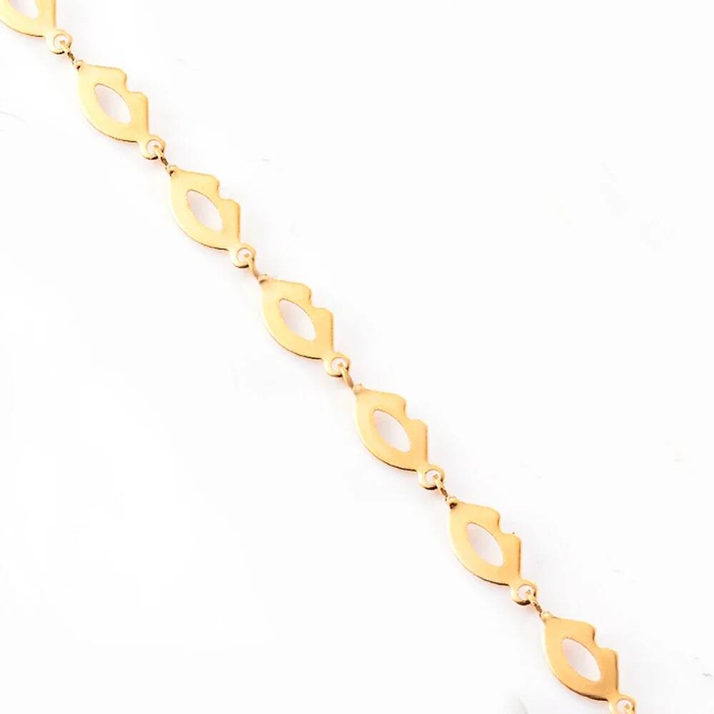 1Pc Length 21-70cm Stainless Steel Gold Color Lip Love Heart Handmade Link Chain Necklace Gold lip