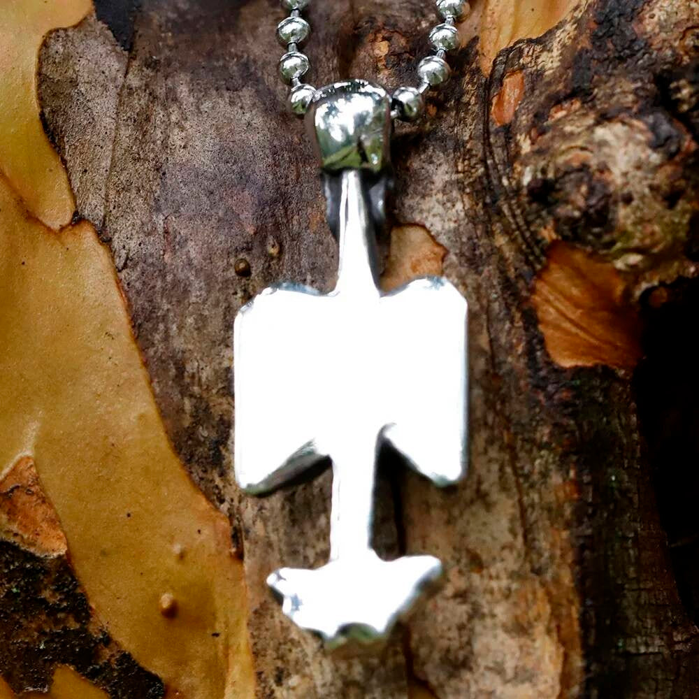 Skeleton Crossbones Skull Pendant Necklace for Men - Gothic Stainless Steel Jewelry