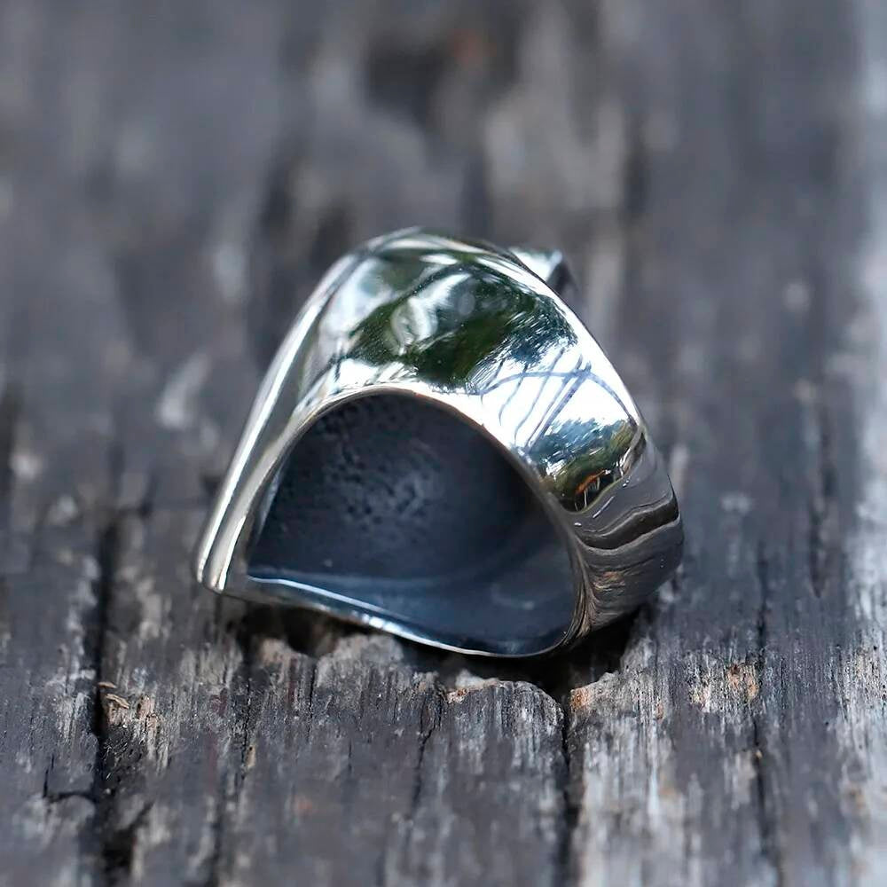 Ace of Spades Skull Ring – Gothic Stainless Steel Biker Punk Jewelry