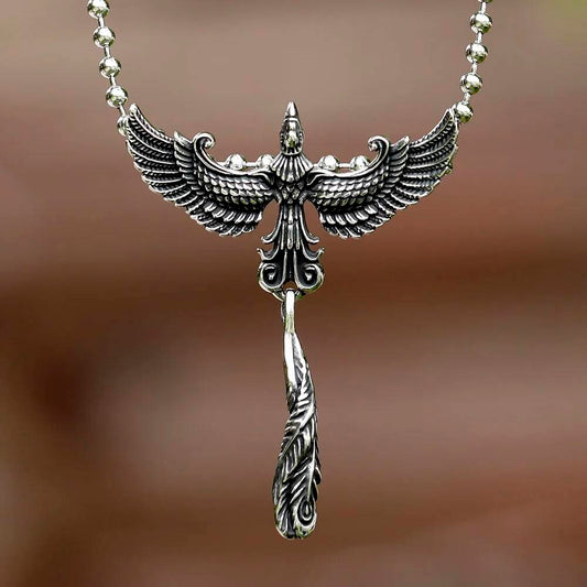 Angel Wings Pendant Necklace – Stainless Steel Spiritual Feather Necklace