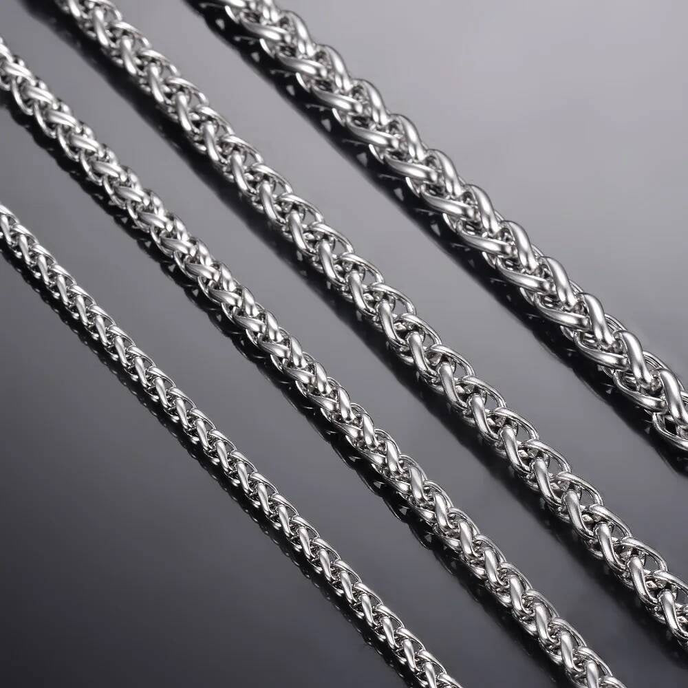1 piece Width 2.5mm/3mm/4mm/5mm/6mm Keel Link For Men Women Stainless Steel Chain Necklace