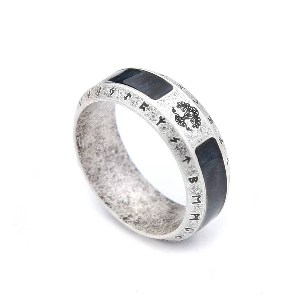 Nordic Tree of Life Ring – 316L Stainless Steel Unisex Viking Amulet Style A