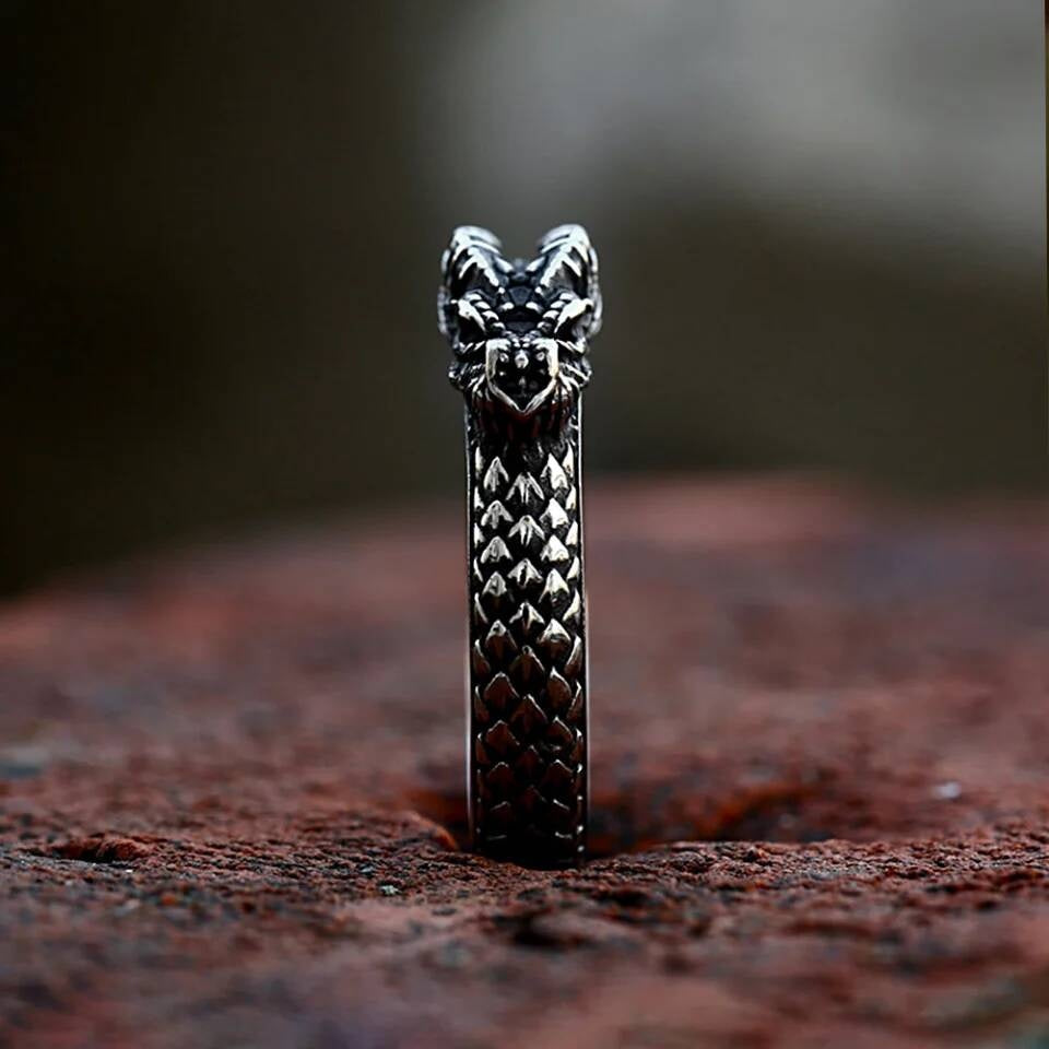 Dominant Dragon Ring – 316L Stainless Steel Gothic Amulet Band