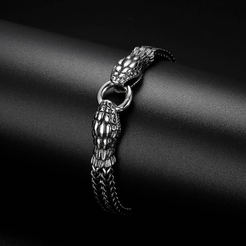 8mm Snake Necklace & Bracelet Jewelry Set Men Women Stainless Steel 316L Gold/Sier Color Mesh Chain Lover Gift