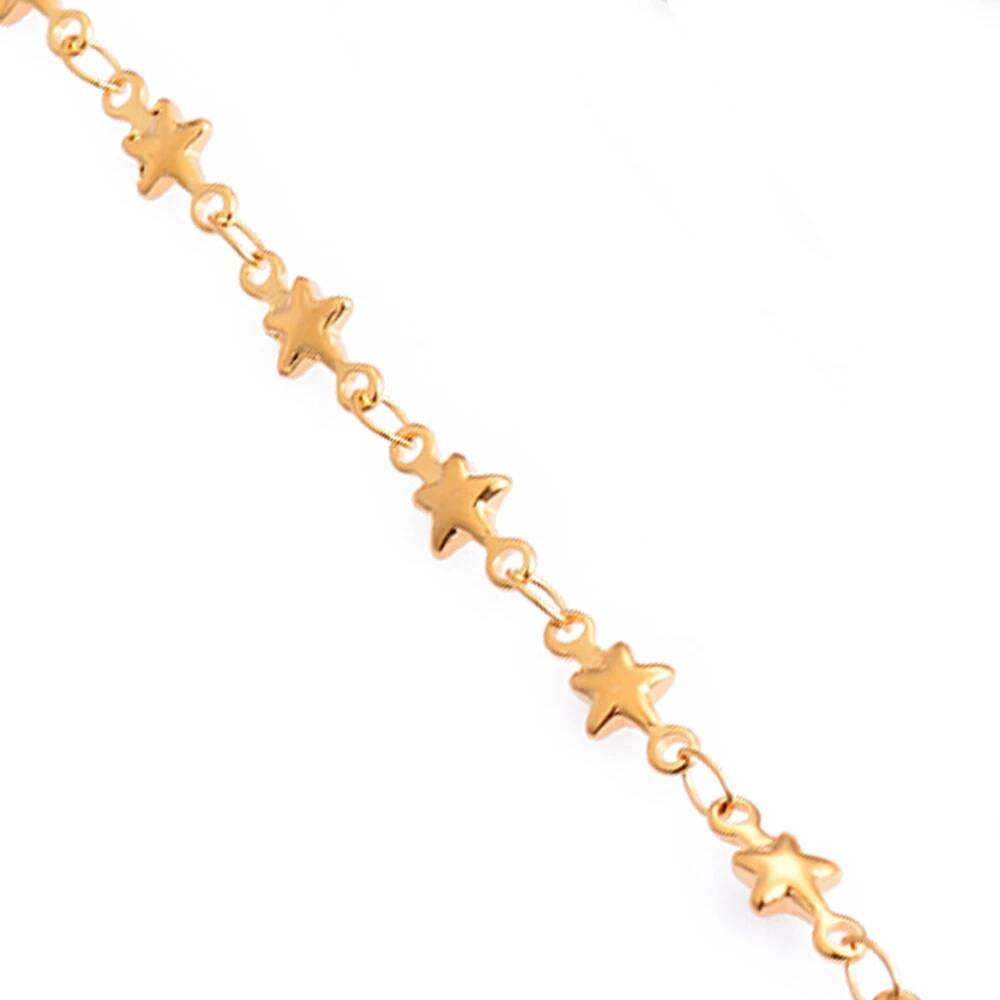 1Pc Length 18cm-100cm Stainless Steel Handmade Link Chain Necklaces For Women Heart Cross Bracelet Jewelry style 1