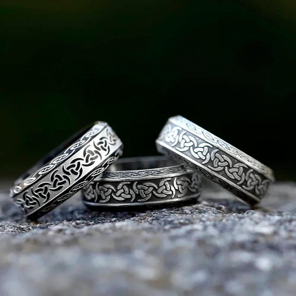 Viking Rune Skull Amulet Ring – 316L Stainless Steel Youth Gothic Jewelry