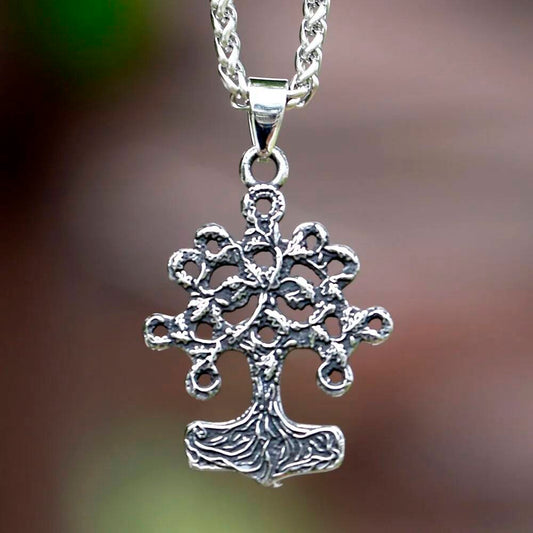 Tree of Life Pendant – Silver Norse Symbol of Growth and Unity