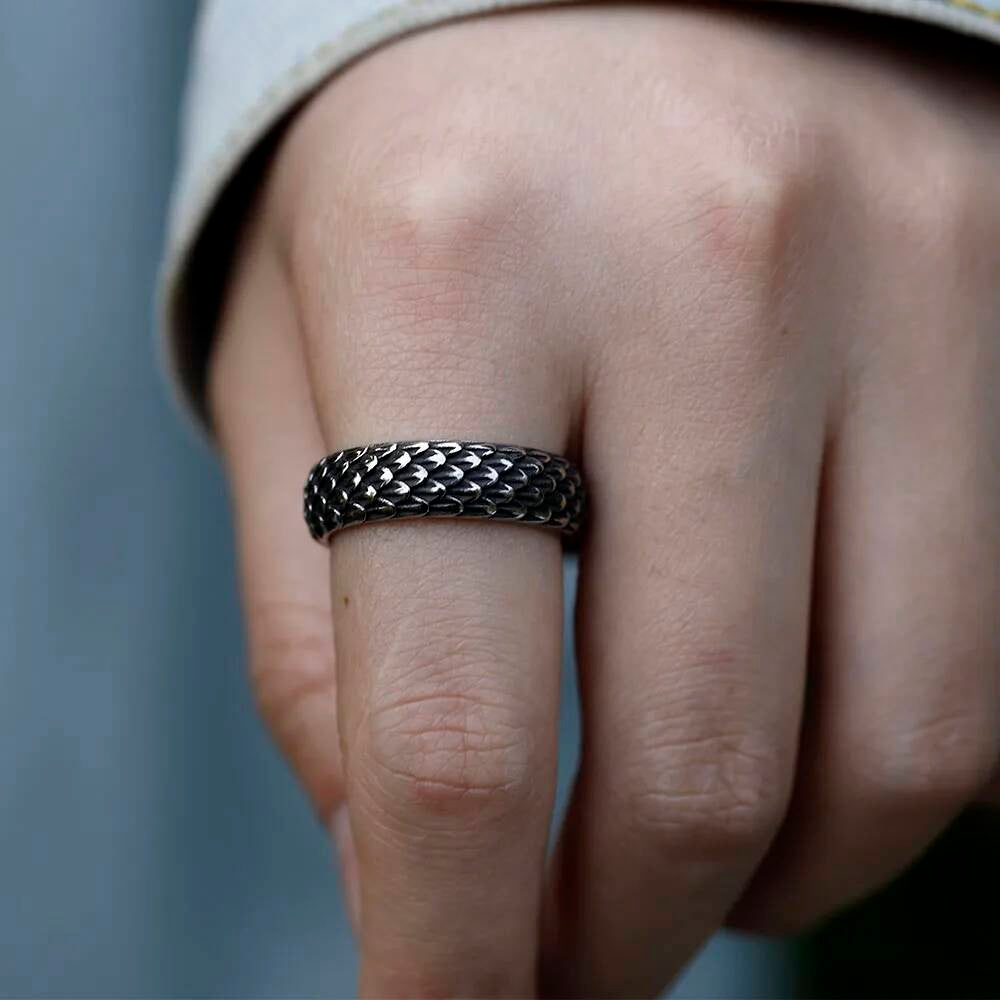 Viking Dragon Amulet Ring – 316L Stainless Steel Animal Totem Jewelry