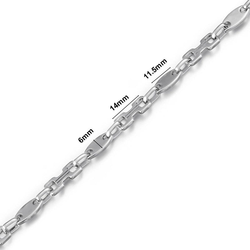1 piece Punk Large Stainless Steel Handmade Link Chain Bracelet Necklace For Women Men Jewelry Gift Not allergic style 8