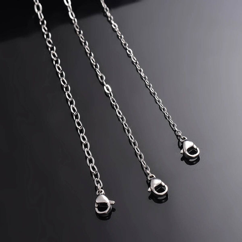 Wholessale 10 pcs/lot Stainless Steel Tiny Shape O Long Cross Chain Necklaces For DIY Pendant Necklace Length 40cm -90cm