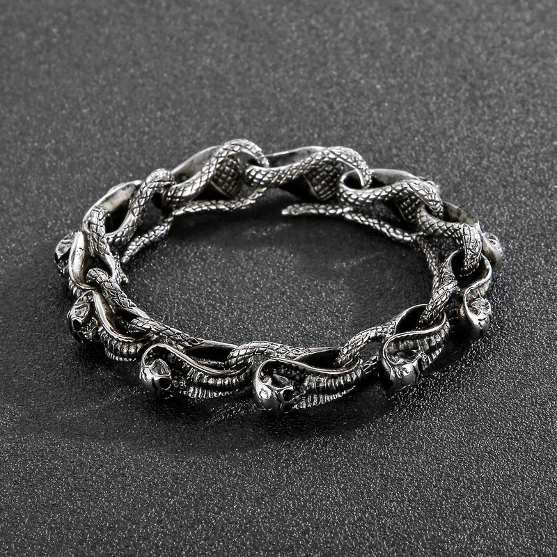 Stainless Steel 316L Vicious Cobra Snake Bracelet For Men