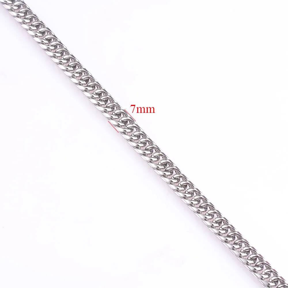1 piece Mens Stainless Steel Curb Cuban Bracelet High Quality Link Chain Necklace Punk Heavy Jewelry Gift