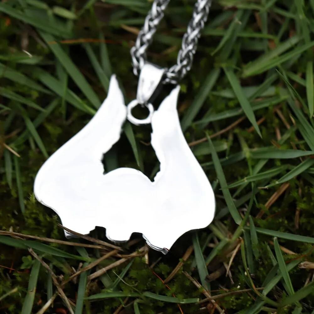 Viking Wolf Pendant Necklace Norse Mythology Stainless Steel Jewelry