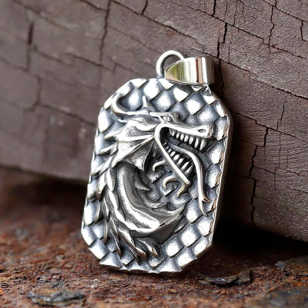 Dragon Head Pendant – Fierce Stainless Steel Dragon Necklace