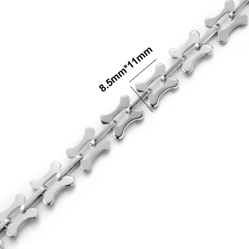1 piece Punk Large Stainless Steel Handmade Link Chain Bracelet Necklace For Women Men Jewelry Gift Not allergic style 1