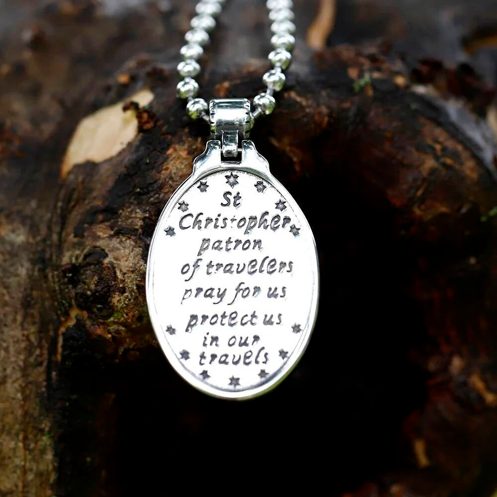 St. Christopher Pendant Necklace – Patron Saint of Travelers Jewelry