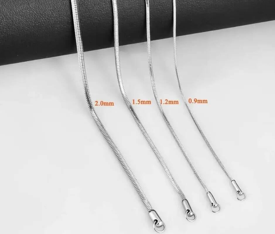 1 piece Stainless Steel Square Snake Chain Necklace For Men Women Jewelry