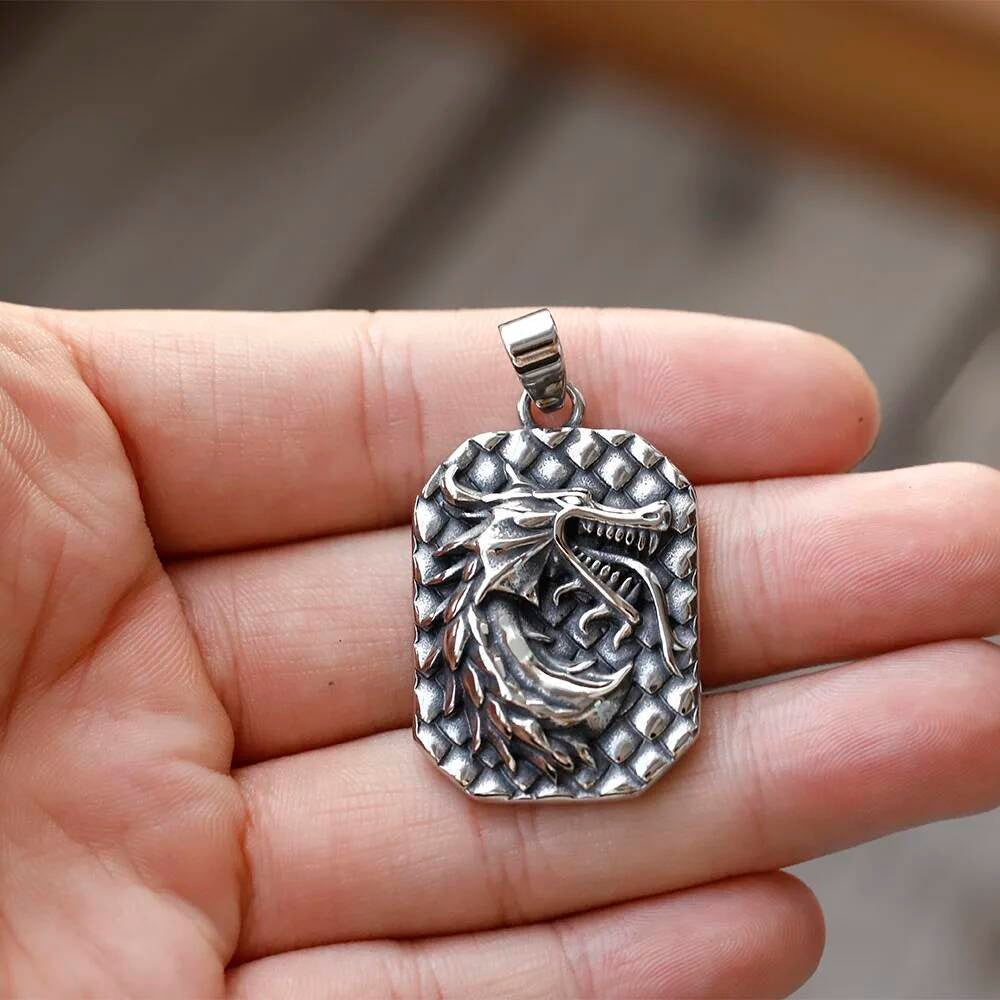 Dragon Head Pendant – Fierce Stainless Steel Dragon Necklace