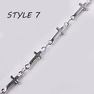 1Pc Length 18cm-100cm Stainless Steel Long Hand-made Chain Necklaces For Women Sier Color Heart Necklace Ladies Jewelry style 7