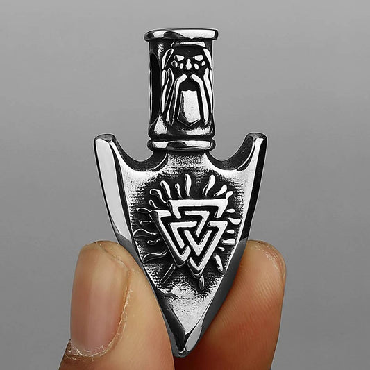 Viking Rune Dagger Pendant Necklace – Norse Symbolism and Power