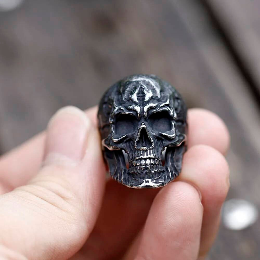 Vintage Fashion Skull Ring For Teens Gothic Punk Biker