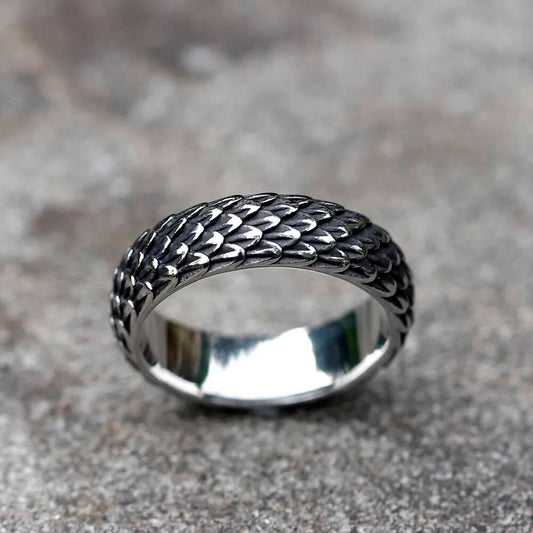 Viking Dragon Amulet Ring – 316L Stainless Steel Animal Totem Jewelry