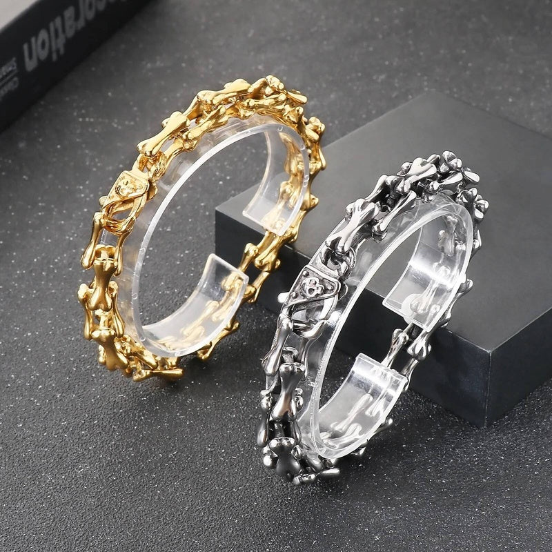 10mm Dog Bone Link Chain Bracelet For Men Punk Street Culture Fashion Jewelry