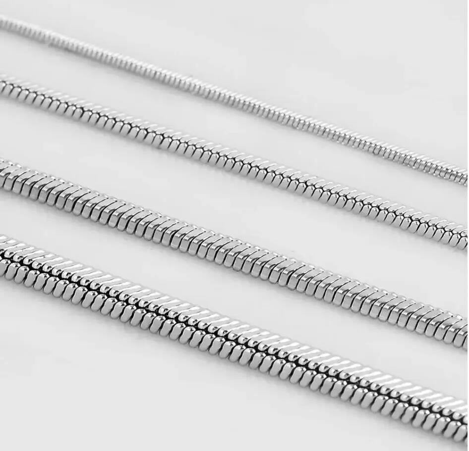 1 piece Stainless Steel Square Snake Chain Necklace For Men Women Jewelry