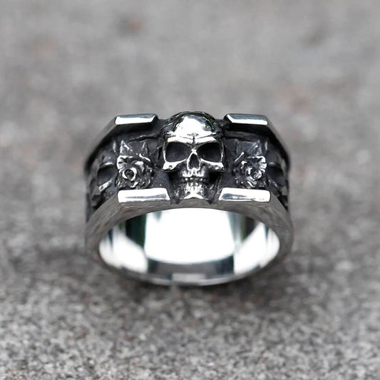 Vintage Skull Ring - Stainless Steel Punk Fashion Jewelry for Teens