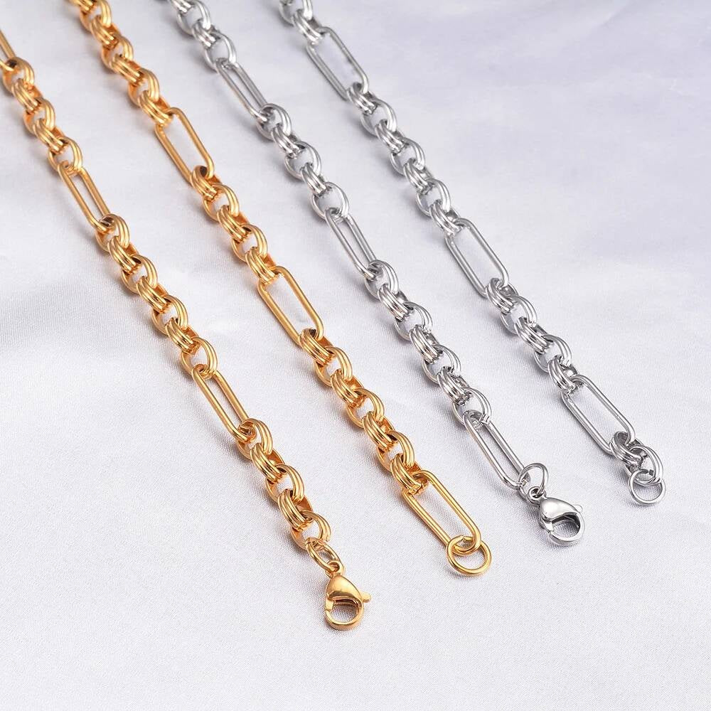 1 piece Stainless Steel Handmade 5:1 Chunky Circle Heavy Thick O Ring Chain for Men Women Jewelry Making Supplies