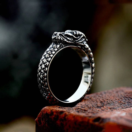 Dominant Dragon Ring – 316L Stainless Steel Gothic Amulet Band