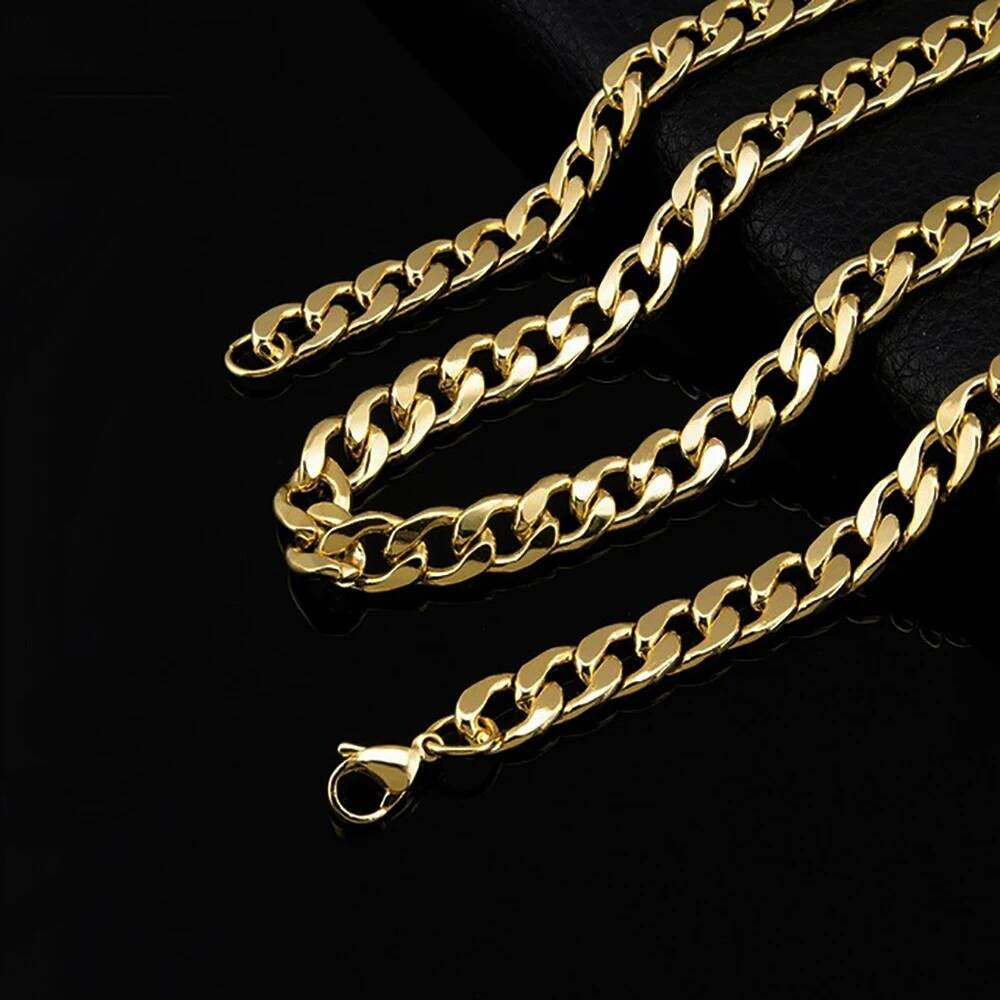 1 piece No fade Flat Curb Stainless Steel Chain For Necklace or Bracelet Width 5.5/6.5/7.5mm
