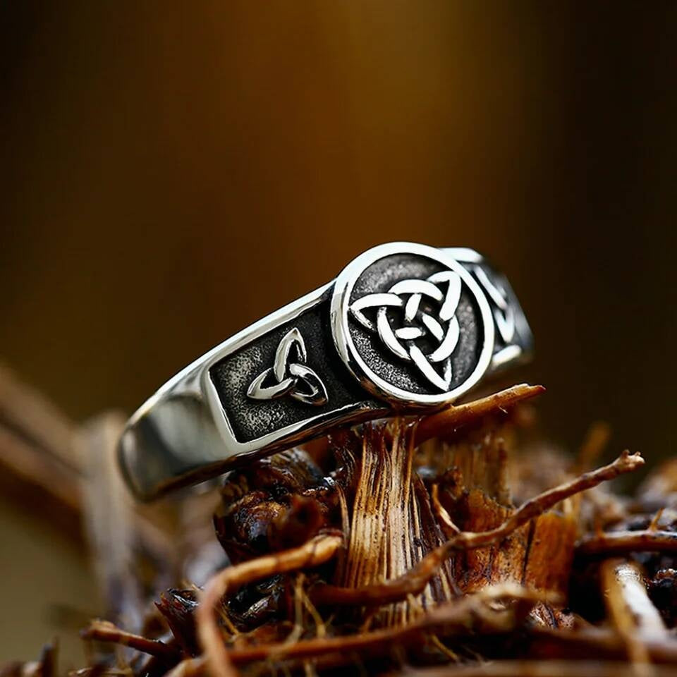 Viking Valknut Ring – 316L Stainless Steel Eternal Warrior Amulet Band