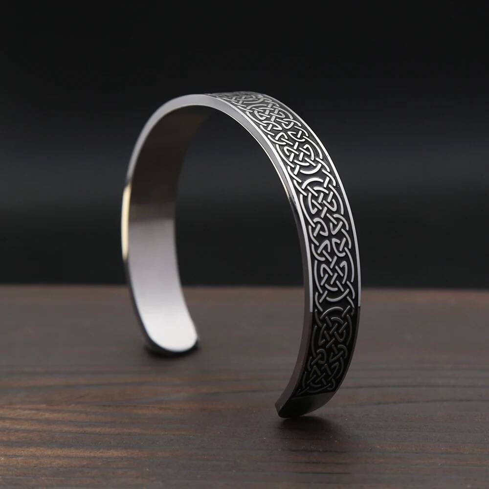 Viking Rune Bracelet – Nordic Stainless Steel Cuff