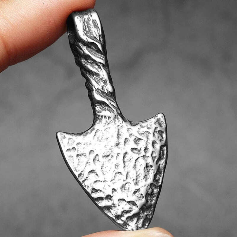 Viking Arrowhead Valknut Pendant Necklace – 316L Stainless Steel Rune Amulet