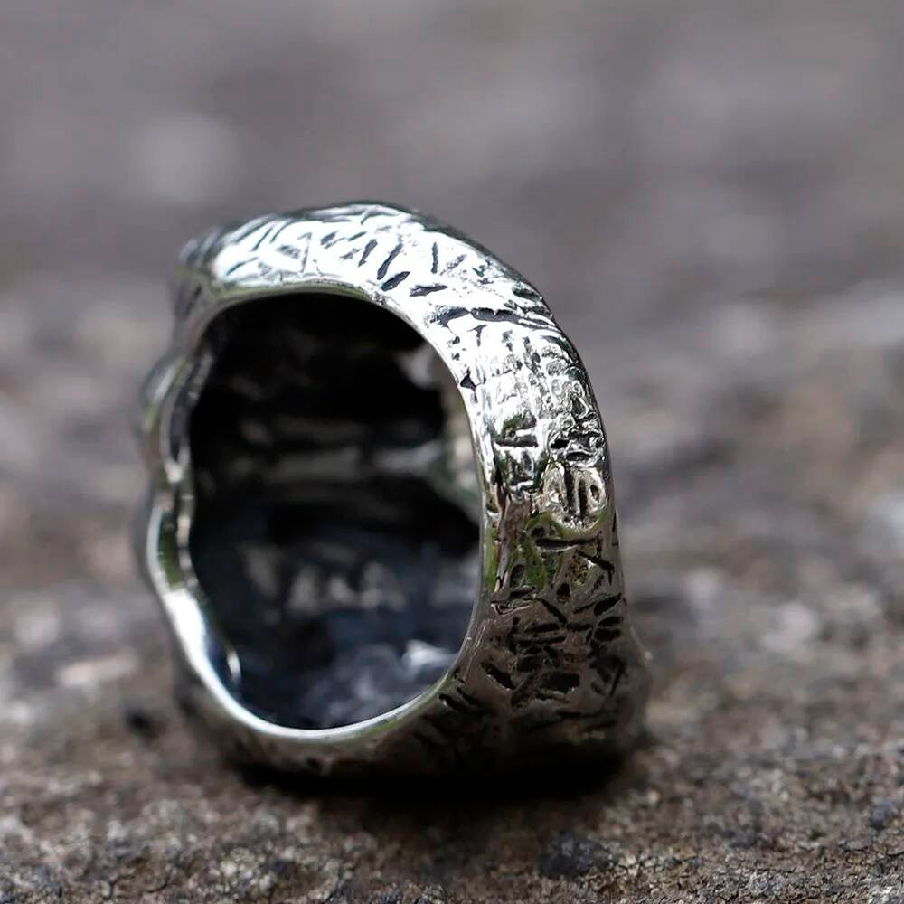 Men’s Skull Fist Ring – Gothic Punk Stainless Steel Biker Jewelry