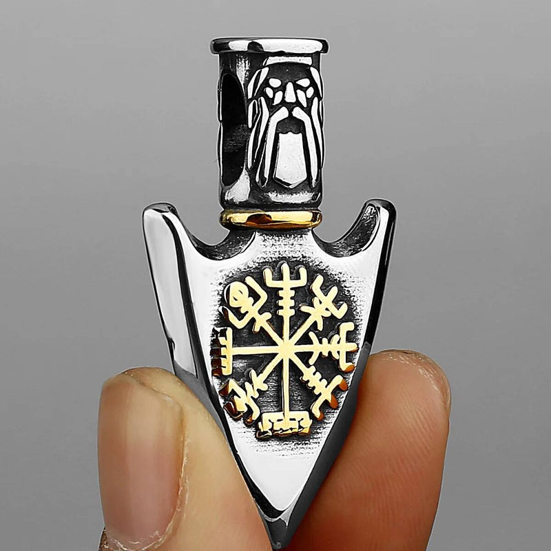 Viking Rune Dagger Pendant Necklace – Norse Symbolism and Power