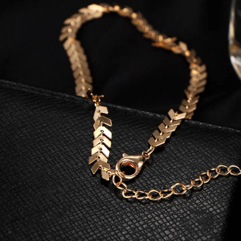1Pc Not allergic Stainless Steel Leaves Chain Choker Necklace Bohemian Jewelry For Woman with 5cm extention chain