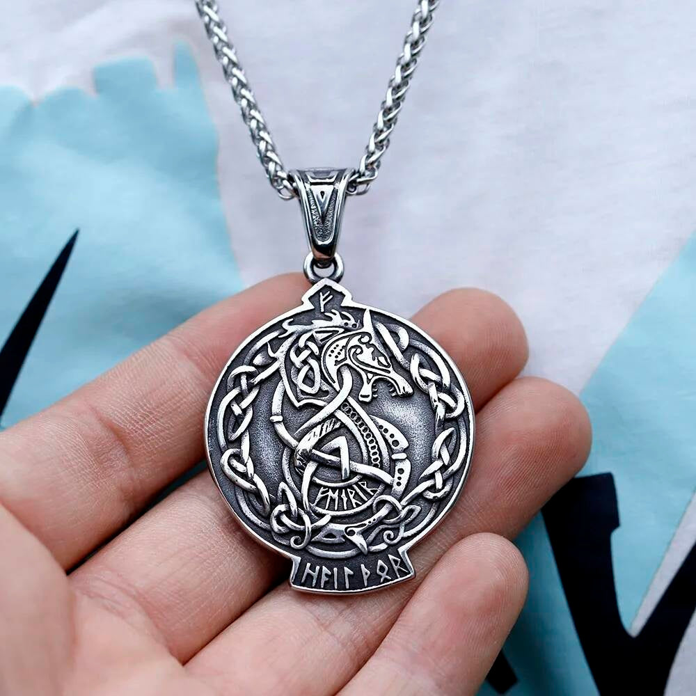 Viking Rune Pendant Necklace – Norse Mythology Amulet